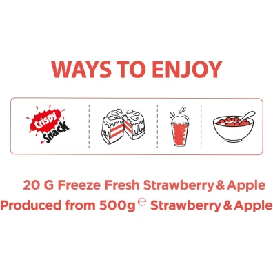 Pols Freeze Fresh Magic Ball Freeze-Dried Strawberry & Apple Bites