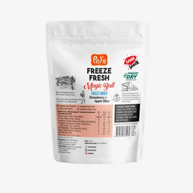 Pols Freeze Fresh Magic Ball Freeze-Dried Strawberry & Apple Bites