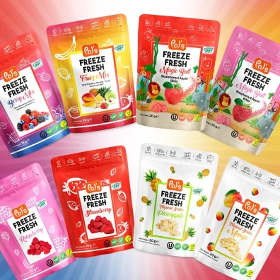 Pols Freeze Fresh Magic Ball Freeze-Dried Strawberry & Apple Bites